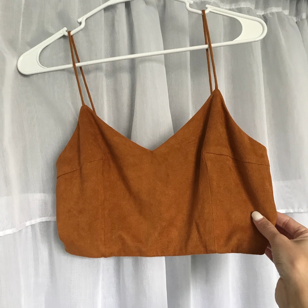 Suede Crop Top